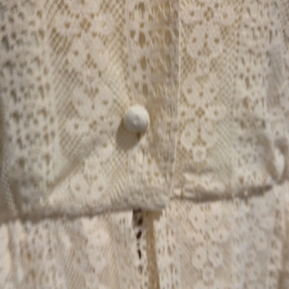 Vintage Cream Long Sleeve Lace Dress - Picture 5 of 12